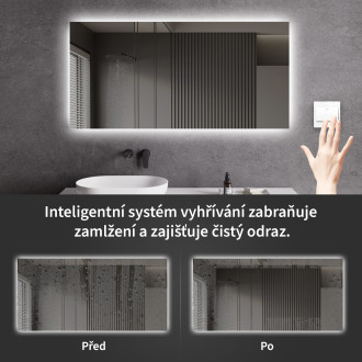 CERANO - Koupelnové LED zrcadlo Fiore - 120x60 cm - 2 JAKOST