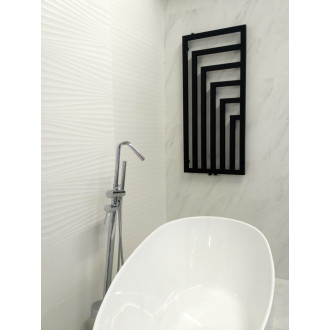 CERANO - Otopné těleso Octagon - D5 - 630W - černá matná - 1200x550 mm - ROZBALENO