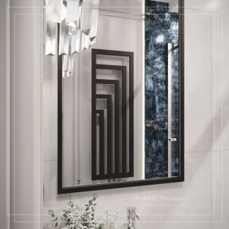 CERANO - Otopné těleso Octagon - D5 - 630W - černá matná - 1200x550 mm - ROZBALENO