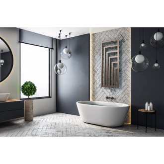 CERANO - Otopné těleso Octagon - D5 - 630W - černá matná - 1200x550 mm - ROZBALENO