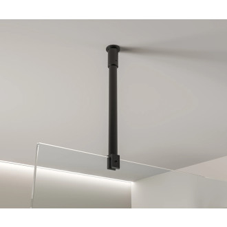 CERANO - Sprchová vzpěra Onyx - kulatá - vertikální do stropu - 40 cm - černá matná - 2 JAKOST