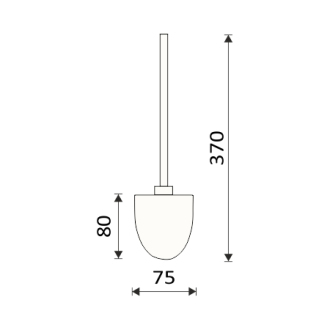 NIMCO 1178L-26 toaletní WC kartáč pro všechny řady