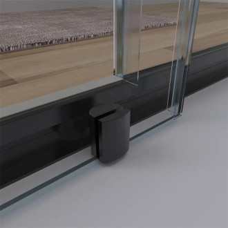 CERANO - Sprchové posuvné dveře Varone POINT L/P - 6 mm - černá matná, transparentní sklo - 130x195 cm - ROZBALENO