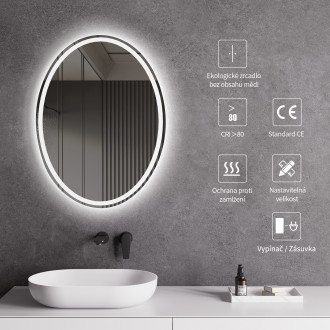 CERANO Koupelnové LED zrcadlo Cielo 60x80