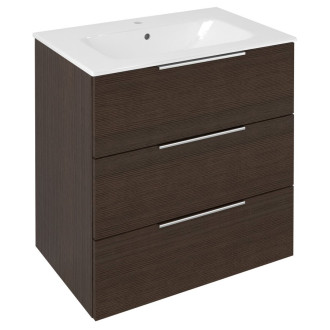 CIRASA umyvadlová skříňka 69,8x75x46cm, 3x zásuvka, borovice rustik CR731-1616