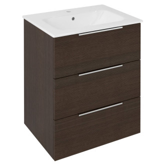 CIRASA umyvadlová skříňka 59,2x75x46cm, 3x zásuvka, borovice rustik CR631-1616