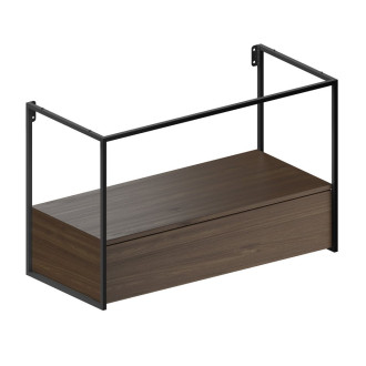 PURA konstrukce pod umyvadlo 102,6x46cm, černá mat/ořech