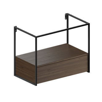 PURA konstrukce pod umyvadlo 82,6x46cm, černá mat/ořech