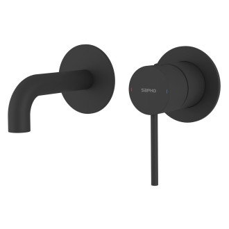 ULTRAMIX podomítková dvouprvková umyvadlová baterie, hubice 10cm, černá mat