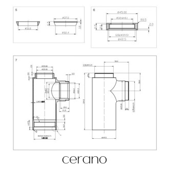 CERANO - Umyvadlový sifon - 5/4", odpad 32 mm - kulatý - s výpustí click-clack, bez přepadu - bílá matná