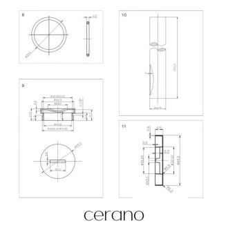 CERANO - Umyvadlový sifon - 5/4", odpad 32 mm - kulatý - s výpustí click-clack, bez přepadu - bílá matná