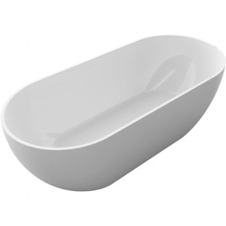 CERANO - Volně stojící akrylátová vana Viola - bílá lesklá - 170x80 cm