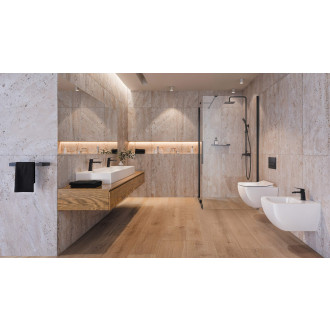 Deante PRIZMA Walk-In sprchová stěna, 100 cm, černá KTJ_N30P