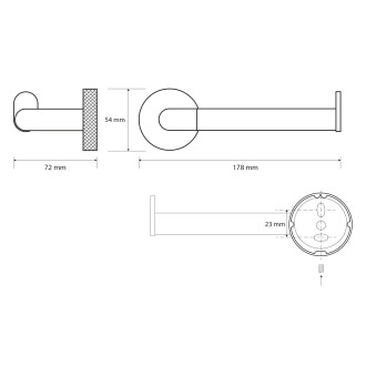 LARISSA držák toaletního papíru, černá/zlato mat WS026BG 60586