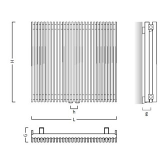 radiátor AFRO NEW 625 x 1600 mm, C35 white silk RADAFR601635