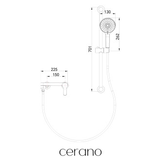 Cerano - Termostatická vanová baterie Round Y - chrom
