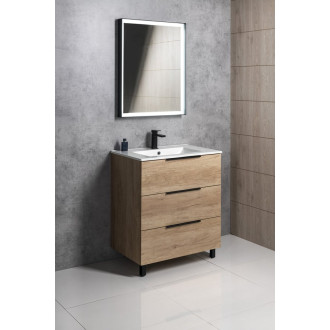CIRASA umyvadlová skříňka 79,8x75x46cm, 3x zásuvka, bílá lesk CR831-3030