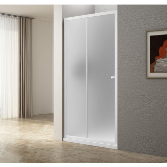 UGGA posuvné sprchové dveře 1200mm, sklo Brick, bílá AWS120