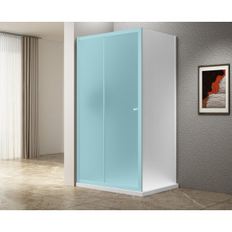 UGGA boční stěna, 900mm, sklo Brick, bílá AWP90 60909