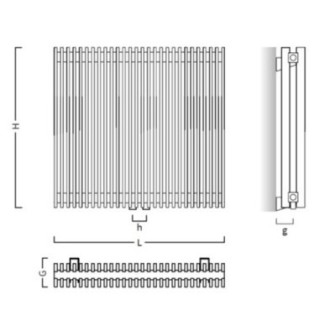 radiátor AFRO NEW X 625 x 1800 mm, barva C. dle vzorníku výrobce RADAFRX6018.