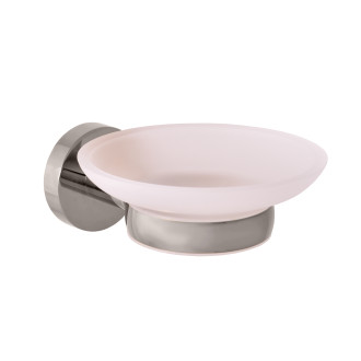 RAV Slezák COLORADO - Koupelnový doplněk Mýdlenka skleněná, Metal Grey - lesklá COA0300MGL