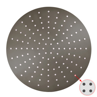 Hlavová sprcha kulatá kovová ø 30 cm s 4-otvorovými tryskami, Metal Grey - kartáčovaná KS0001/4MGK, RAV Slezák