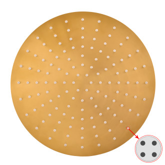 Hlavová sprcha kulatá kovová ø 30 cm s 4-otvorovými tryskami, Zlatá - kartáčovaná KS0001/4ZK, RAV Slezák