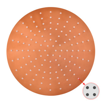 Hlavová sprcha kulatá kovová ø 30 cm s 4-otvorovými tryskami, Zlatá Růžová - kartáčovaná KS0001/4ZRK, RAV Slezák