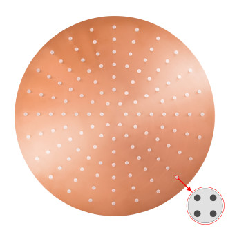 Hlavová sprcha kulatá kovová ø 30 cm s 4-otvorovými tryskami, Zlatá Růžová - lesklá KS0001/4ZRL, RAV Slezák
