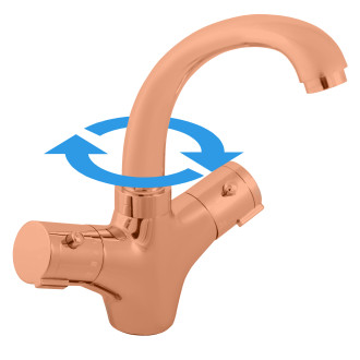 RAV SLEZÁK Baterie termostatická vanová zlatá růžová kartáčovaná TRM54.5ZRK