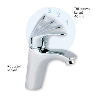 Mereo Sonáta dřezová baterie nástěnná 150 mm s ramínkem plochým rovným 210 mm CB302N