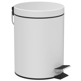 SIMPLE LINE odpadkový koš kulatý 5l, bílá mat 28105 59040