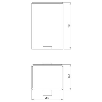 Odpadkový koš 12l, Soft Close, nerez mat DR102