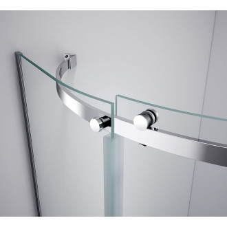 THRON ROUND čtvrtkruhová sprchová zástěna 900x900mm, čiré sklo, levá