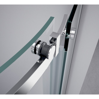 THRON ROUND čtvrtkruhová sprchová zástěna 900x900mm, čiré sklo, levá