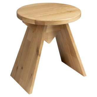 ASTYLE kulatá stolička ø 36x41cm, masiv přírodní dub