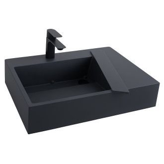 REA Archi umyvadlo na desku - konglomerát, 90cm, šedá matná  REA-U4304