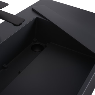 REA Archi umyvadlo na desku - konglomerát, 90cm, šedá matná  REA-U4304