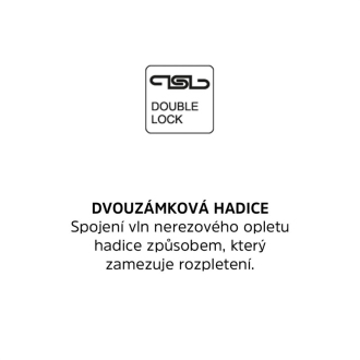 Mereo Sprchová hadice dvouzámková 150 cm, nerez CB111N
