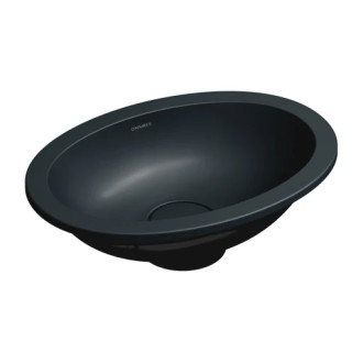 Omnires SHELL M+ podomítkové umyvadlo, 38 x 25 cm, black lava mat SHELL380UPBLV