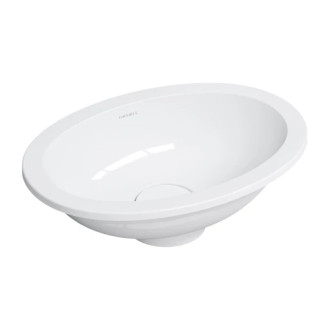 Omnires Shell M+ zápustné umyvadlo, 38 × 25 cm lesklá bílá SHELL380UPBP