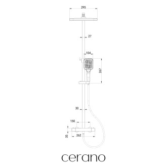 CERANO - Nástěnný sprchový set Dexor - černá matná