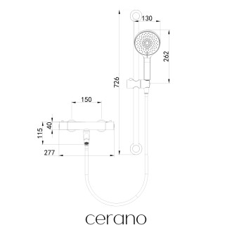Cerano - Vanový set Round - černá matná