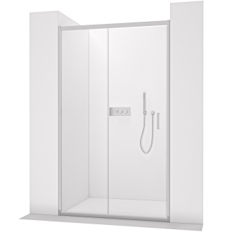 CERANO - Sprchové posuvné dveře Orlano L/P - 5 mm - chrom, transparentní sklo - 90x195 cm