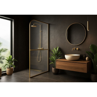 Sprchová zástěna Rea Sky Brush Gold 120