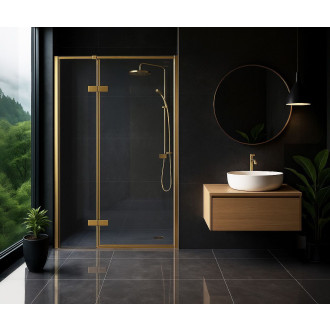 REA Sprchové dveře Atlas 90 Brush Gold KPL-K4670