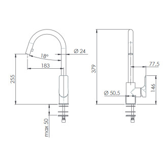 Dřezová stojánková baterie ARNO 8422 - zlatá matná