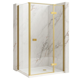 REA Sprchový kout Atlas 100x90 Brush Gold KPL-K4474