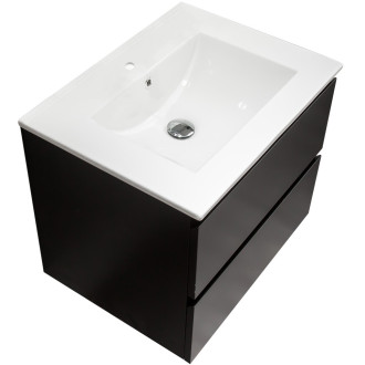 CERANO - Koupelnová skříňka Carole + keramické umyvadlo Todo - betonově šedá - 71x49,5x46,5 cm