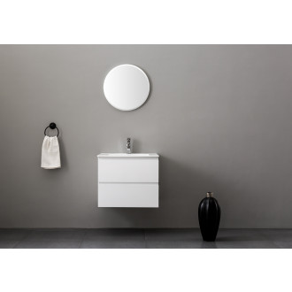CERANO - Koupelnová skříňka Carole + keramické umyvadlo Todo - bílá matná - 70x49,8x46 cm